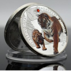 Extremely Rare 1000 Kwach 2014 Year Endangered Animal Species Siberian Tiger Republic of Zambia