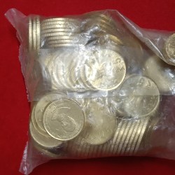 Alternative view of Five Rs Extremely Rare IteM Jamseth TATA ji Birth Century Coin Error Coin Inside RBI Sealed Packet Noida Mint