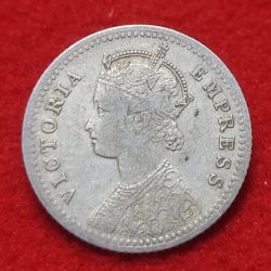 Alternative view of 1/4 RUPEE VICTORIA EMPRESS 1901 CALCUTTA MINT