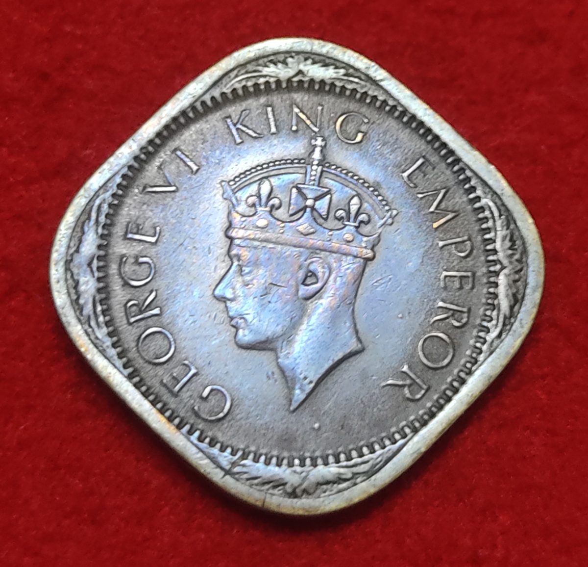 TWO ANNAS GEORGE VI 1944 LAHORE MINT - Image 2