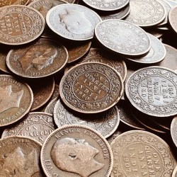 Alternative view of Edward VII One Quarter Anna Bronze Coins 50 Pcs Given Mix Years British of India