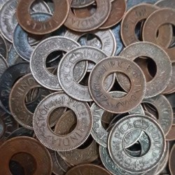 George Vi One Pice Hole Coin 48 Pcs Given Mix Years Mix Mints British of India