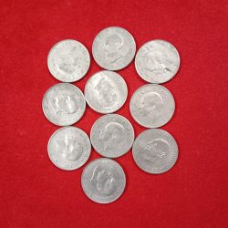 50 Paise Copper Nickel 5 Pcs Gandhi 5 Pcs Mahatma Gandhi 10 Pcs Given