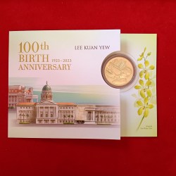 Extremely Rare 10 th Dollar Singapore Proof Commemorative Coin 100 Th Birth Anniversary 1923-2023 Lee Kuan yew Authority Of Singapore