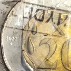 Twenty Rs RBI Seal Pouch Year 2022 India Def Issue 2022 Hyderabad Mint X Rare
