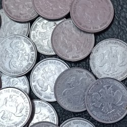 Five Rs Rare Coin First War of the Independence Bombay Mint 5 Pcs Given