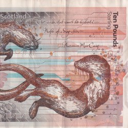 Alternative view of 10 Pounds Royal Bank Of Scotland rare Polymer note#B-2