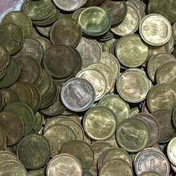 Alternative view of One Naya Paisa Nickel Brass 50 Pcs Given 1962-64 Year All Mints Mix Republic of India