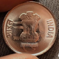 Two Rs Extremely Future Ex Rare Error Coin Both Side Akam 2022 Noida Mint Unc Coin