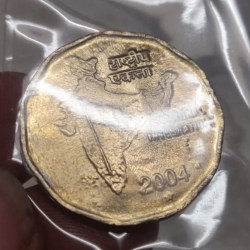 Two Rs National Integration Scare Coin 2004 Year Hyderabad Mint Unc Condition