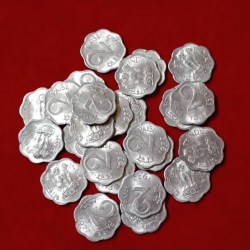 Two Paise Scare Coin 1977 Year Hyderabad Mint Gem Unc Condition 10 Pcs Given