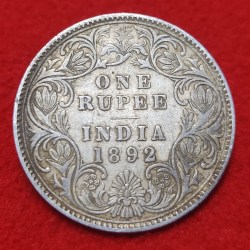 ONE RUPEE COIN 1892 VICTORIA EMPRESS