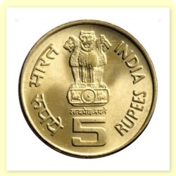 Alternative view of Five Rs Rare Pkt Saint Alphonsa Birth Centenary1910-2009 RBI Sealed Packed Pkt