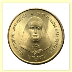 Five Rs Rare Pkt Saint Alphonsa Birth Centenary1910-2009 RBI Sealed Packed Pkt