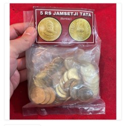Alternative view of NEW Pack Five Rs 175 th Birth Aniversary Jamset ji Nhsserwanji Tata Bombay Mint RBI Sealed Packed