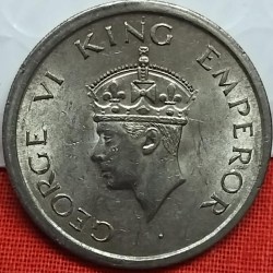 Alternative view of George Vi One Rs Rare Gem Bunc Condition Magnetic Coin Year 1947 One Pcs Given British of India