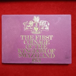 Extremely Rare IteM The First Of The Kingdom Of Swaziland 1974 Year Proof Coin Set