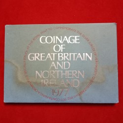 Extremely Rare Coinage Of Great Britan And Northern Ireland 1977 Year The Royal Mint To Silver Jubilee Of Her Majesty Queen Elizabeth II 1952-1977