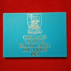Extremely Rare Coinage of The FALKLAND Islands 1974 Year Proof Coin Set