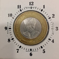 Ten Rs Scare Error Coin Lala Lajpat Rai 2 "o Clock Error Hyderabad Mint RBI Mistake Coin