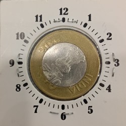 Alternative view of Ten Rs Scare Error Coin Lala Lajpat Rai 2 "o Clock Error Hyderabad Mint RBI Mistake Coin