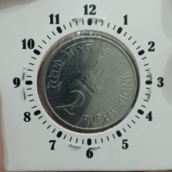 Two Rs FSS Reseve Bank of India Platinum Jubilee 2 "o Clock Error Coin Calcutta Mint RBI Mistake Coin