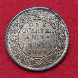 ONE QUARTER ANNAS EDWARD 1905