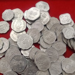 5 10 20 Paise Aluminium Coins Aunc Condition 100 Pcs Luster Coins Unc Type Given Republic of India