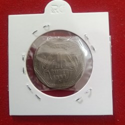 One Rs Copper Nickel Rare Coin 1988 Year Noida Mint Good Condition