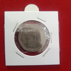 Alternative view of One Rs Copper Nickel Rare Coin 1988 Year Noida Mint Good Condition