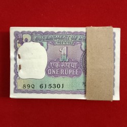 Alternative view of One Rs Gem UNC Chocolate Condition Bundle Finance Minister RN Malhotra 1980 Year 615301