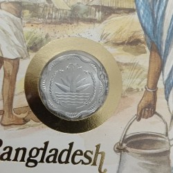 Alternative view of The Bangladesh Country Proof Coin 1 Takka Or Goverment Stamp Goverment Of Bangladesh With Certificate