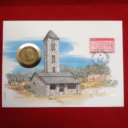 The Andorra Country Proof Coin Or Goverment Stamp Goverment Of Andorra With Certificate