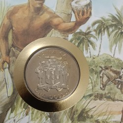 Alternative view of The Jamaica Country Proof Coin One Dollar Or Goverment Stamp Goverment Of Jamaica With Certificate