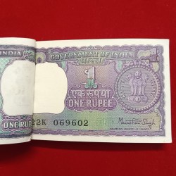 Alternative view of One Rs Big Coin Bundle Finance Minister Manmohan Singh Reverse 786 Number 1978 Year Gem Bunc Milky White Condition 069601