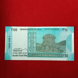Alternative view of 50 RS Rare Fancy Number Note 786000 Gem Unc Condition L Insert 2021 Year A15