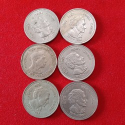 Five Rs Big Coin 6 Pcs Given Indra Ji or Nehru ji