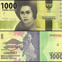 Indonesia 1,000 Rupiah from 2016 and features Tjut Meutia World Banknote UNC Unique and rare