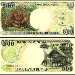 Indonesia 500 Rupiah World Banknote 1992 P128a UNC Unique and Rare