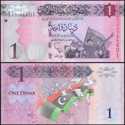 Libya 1 Dinar World Banknote 2013 ND P76 UNC Unique and Rare