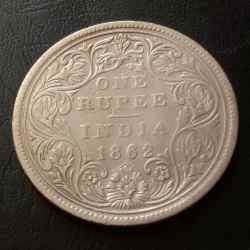 Alternative view of VICTORIA QUEEN 👑👑 YEAR. 1862 Dot variety 1862+10 dots=1872 year. Condition as per image WEIGHT 11.5 GM ORIGINAL GAUARANTEE EXCELLENT CONDITION Same and similar piece available