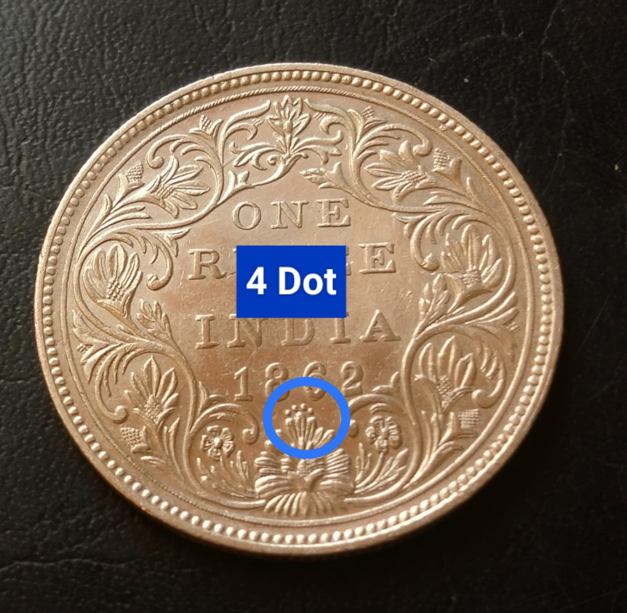 Silver British India Victoria queen 4dot Denomination 1 ₹ Excellent condition Same and similar piece available