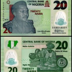Nigeria 20 Naira polymer banknote from 2018 features Murtala Ramat Muhammad world banknote UNC Unique and Rare