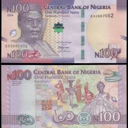 Nigeria 100 Naira Banknote 2014 P41a UNC Commemorative 100 Years of Existence (1914-2014) Unique and Rare