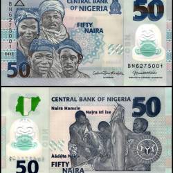 Nigeria 50 Naira World Banknote 2021 P38m UNC Polymer Unique and Rare
