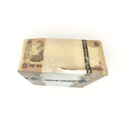 Alternative view of Rs 10 India Banknote Rim 1000 notes Gandhi Plain 2007 Issue Gem Unc Unique And Rare