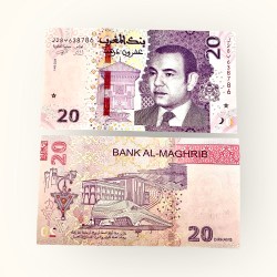 Morocco 20 Dirhams Banknote 2023 P79 UNC UNC Ending 786 Ultra Rare