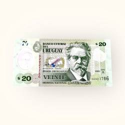 Uruguay 20 Pesos Uruguayos Banknote 2020 P101a1 UNC Polymer Ending 786 Ultra Rare