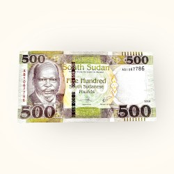 South Sudan 500 South Sudanese Pounds Banknote, 2018 P16a4 UNC Ending 786 Ultra Rare
