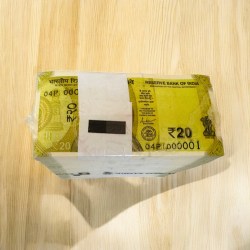 Rs 20 India Banknote Low Serial 000001 TO 001000 Gem Unc Serial Brick Extremely Unique and Rare 2020 Inset L Issue RIM